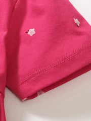 Embroidered Unicorn Pocketed Toddler Dress