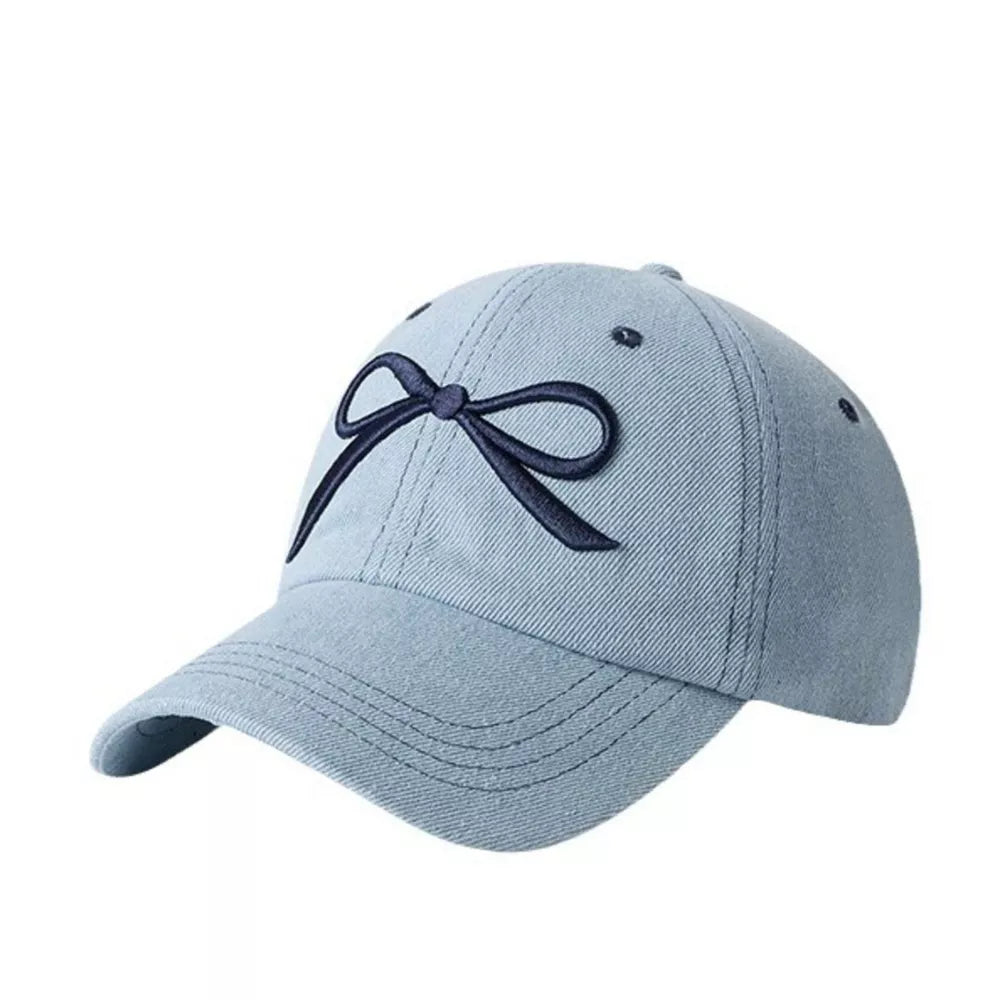 Embroidered Bow Baseball Cap, front view