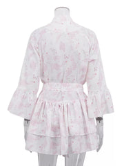 Charming Floral Tiered Ruffle Dress
