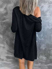 Lightweight Button-up Cardigan Plus Size in Grey, editorial view