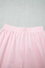 Striped Long Sleeve Top And Pants Set in Blush Pink, view 12