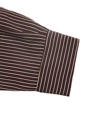 Striped Button-up Bodysuit in Brown, product detail
