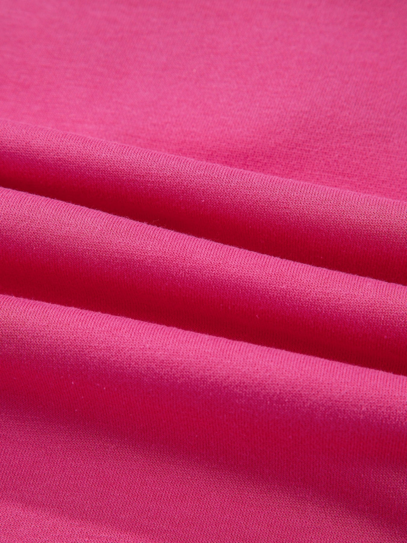 Pink cotton crew neck sweatshirt with subtle texture detail