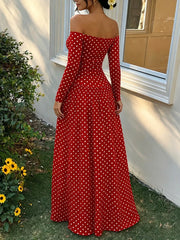 Off-the-shoulder Maxi Dress
