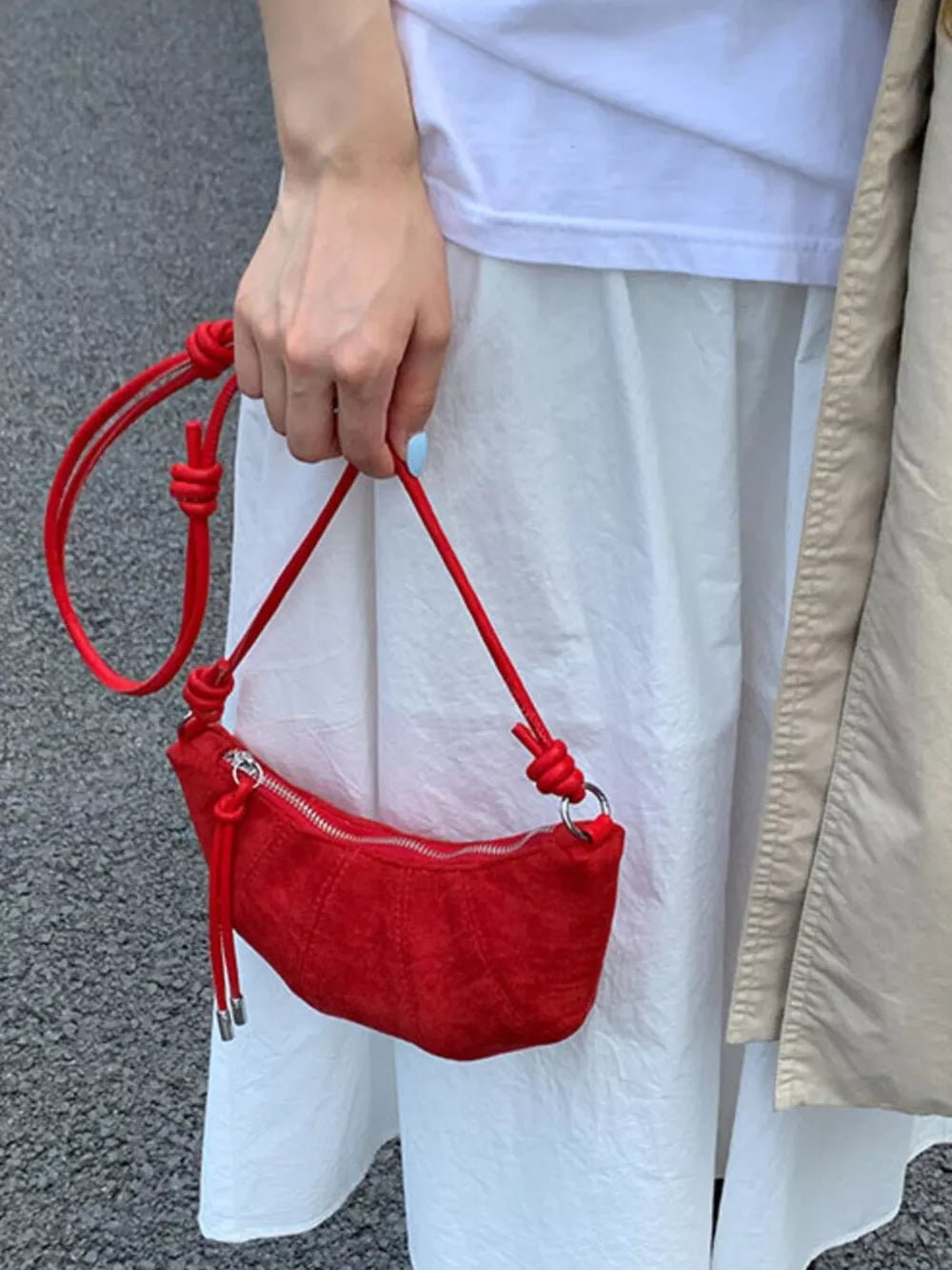 Spaghetti Strap Crossbody Bag in Yellow, back view