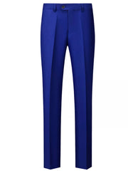 Men's Slim Fit Full Size Dress Pants in Navy Blue, editorial view
