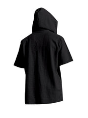 Casual Hooded Shirt With Button Placket