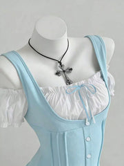 Cold Shoulder Ruched Top, back view