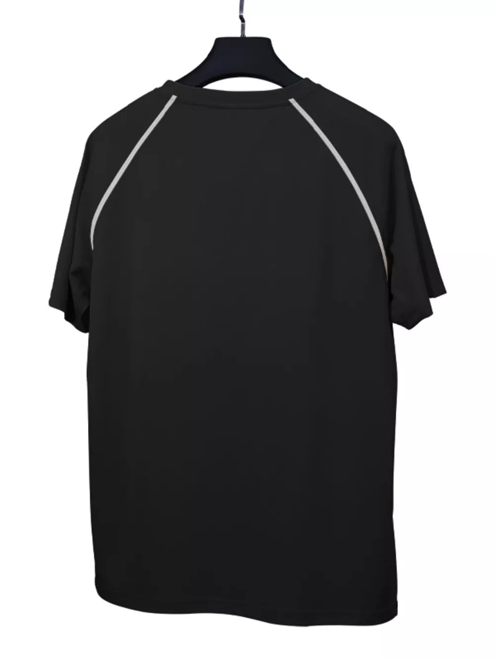 Men's Casual Short Sleeve T-shirt And Shorts Set in Black, fit detail