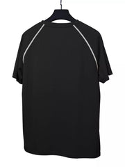 Men's Casual Short Sleeve T-shirt And Shorts Set in Black, fit detail