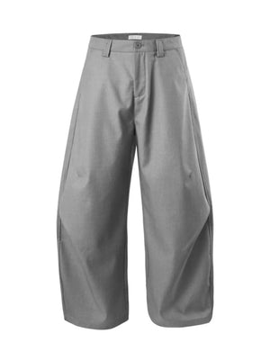 Grey relaxed fit oversized men's sweatpants with a wide leg and subtle seam detail.
