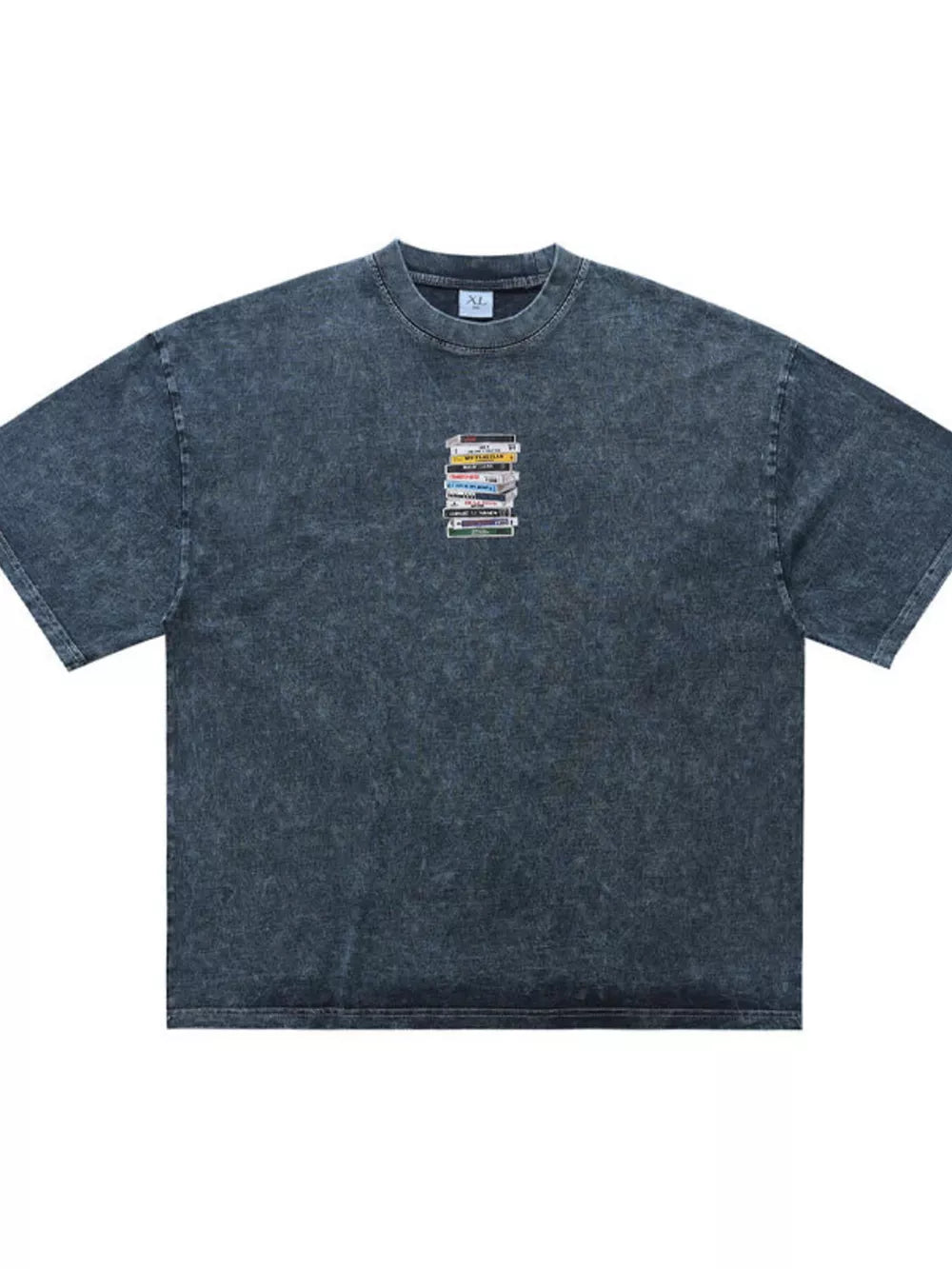 Men's Vintage Washed Cassette Tape T-shirt, fabric detail