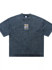 Men's Vintage Washed Cassette Tape T-shirt, fabric detail