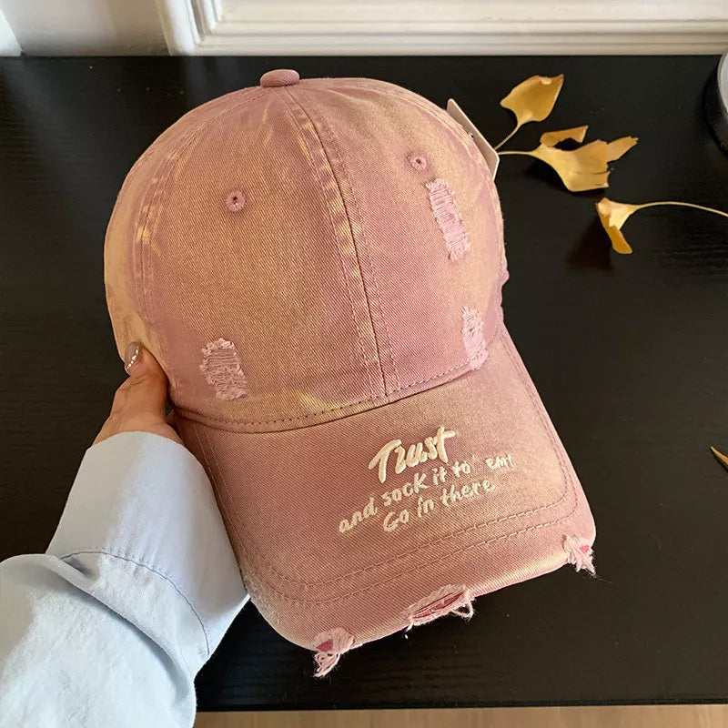 Worn-in Embroidered Cotton Baseball Hat
