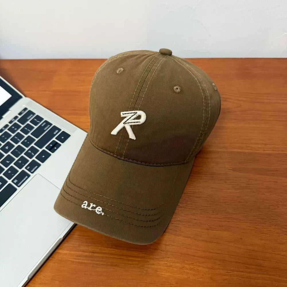 Letter Embroidered Baseball Cap, side view