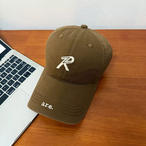 Letter Embroidered Baseball Cap, side view