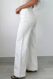 2-button High Waist Wide Leg Jeans, side view