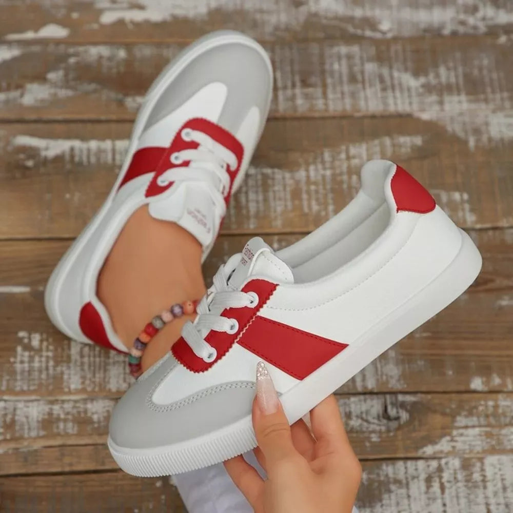 Round Toe Lace Up Sneakers, back view