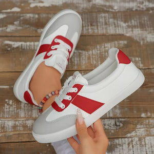 Round Toe Lace Up Sneakers, back view