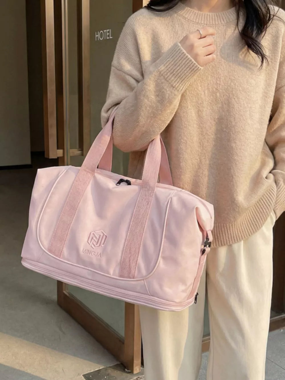 Minimalist Barrel Nylon Duffle Bag