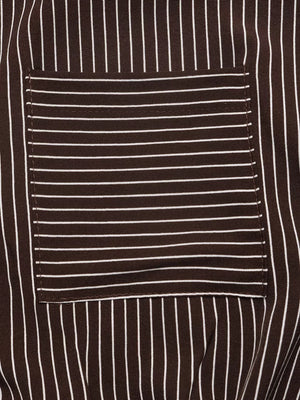 Striped Button-up Bodysuit in Brown, view 11