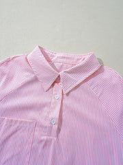 Effortlessly Chic Smocked Cuff Button Shirt