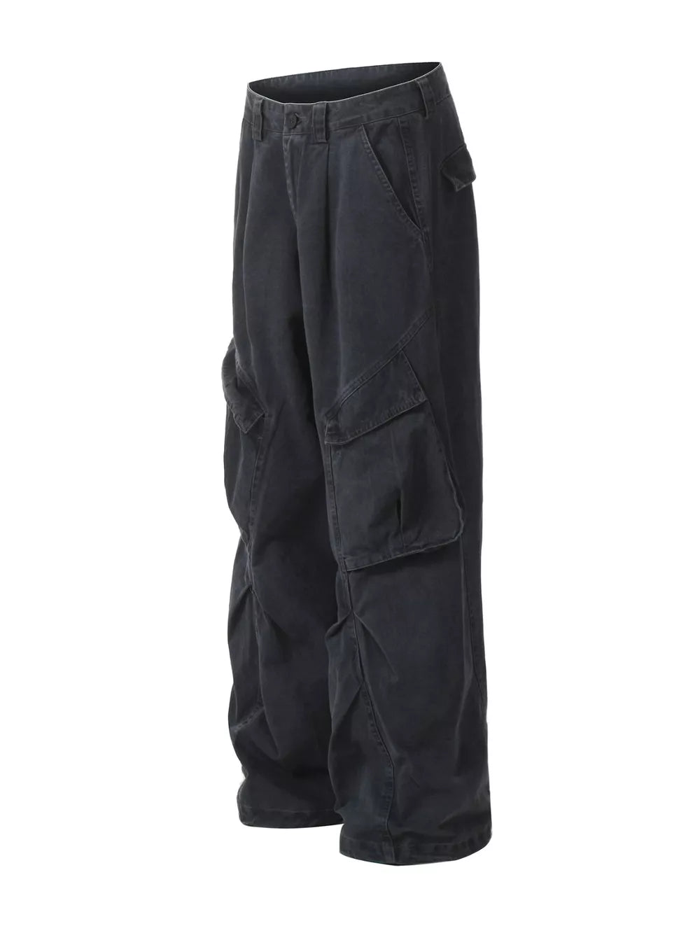 Haze Gray cargo sweatpants with multiple utility pockets and a relaxed fit.