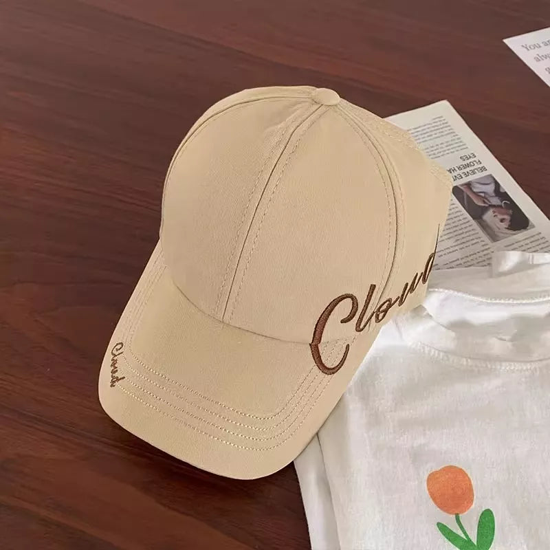 Chic Embroidered Cotton Baseball Hat