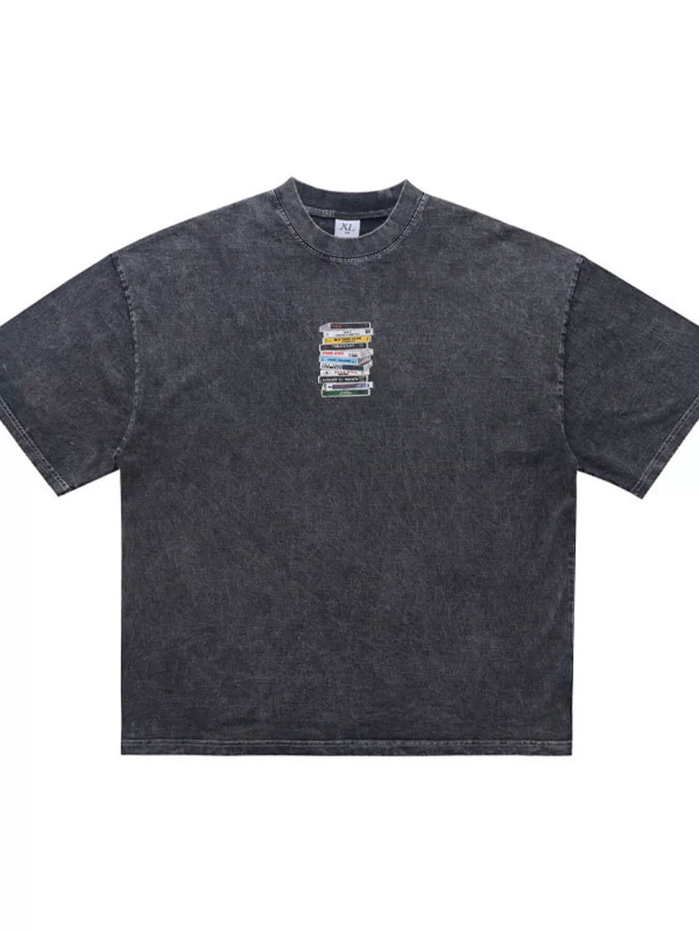 Men's Vintage Washed Cassette Tape T-shirt, model styling view