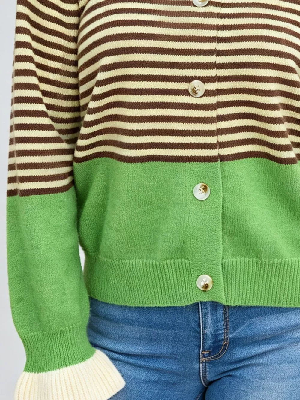light pink regular cardigan with round neck