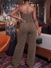 Effortless Drawstring Wide-leg Romper