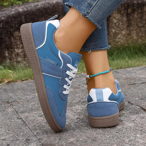 Round Toe Lace Up Sneakers in Wine Red, fit detail