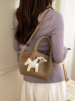 Top Handle Mini Crossbody Bag in Yellow, front view