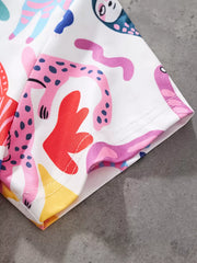 Whimsical Animal Print Toddler Outfit Set