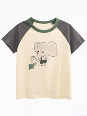 Whimsical Elephant Graphic Toddler T-shirt