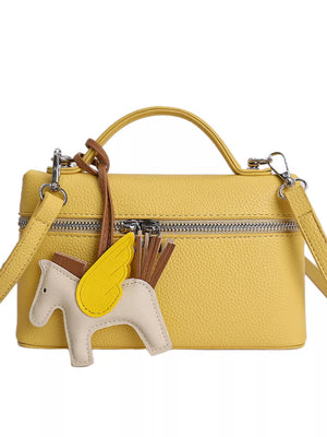 Adjustable Strap Crossbody Bag in Yellow, alternate angle