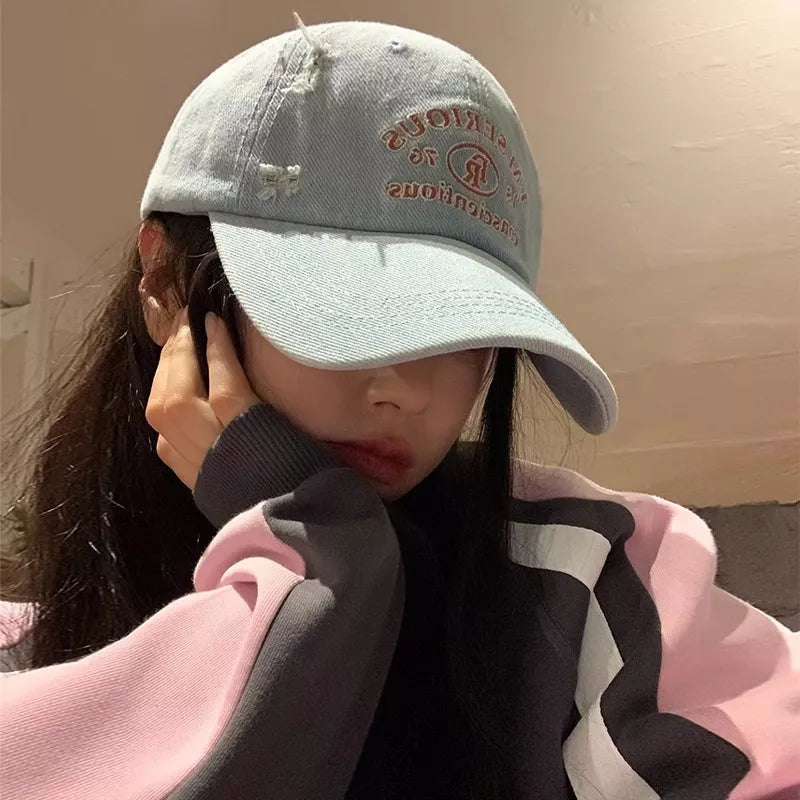 Vintage-inspired Embroidered Cotton Hat