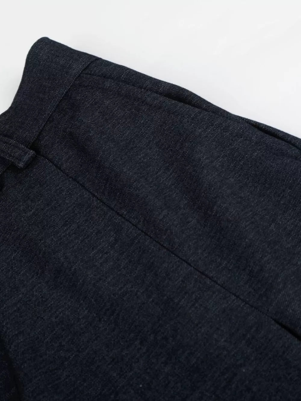 Relaxed fit dark heathered sweatpants with adjustable waistband detail.