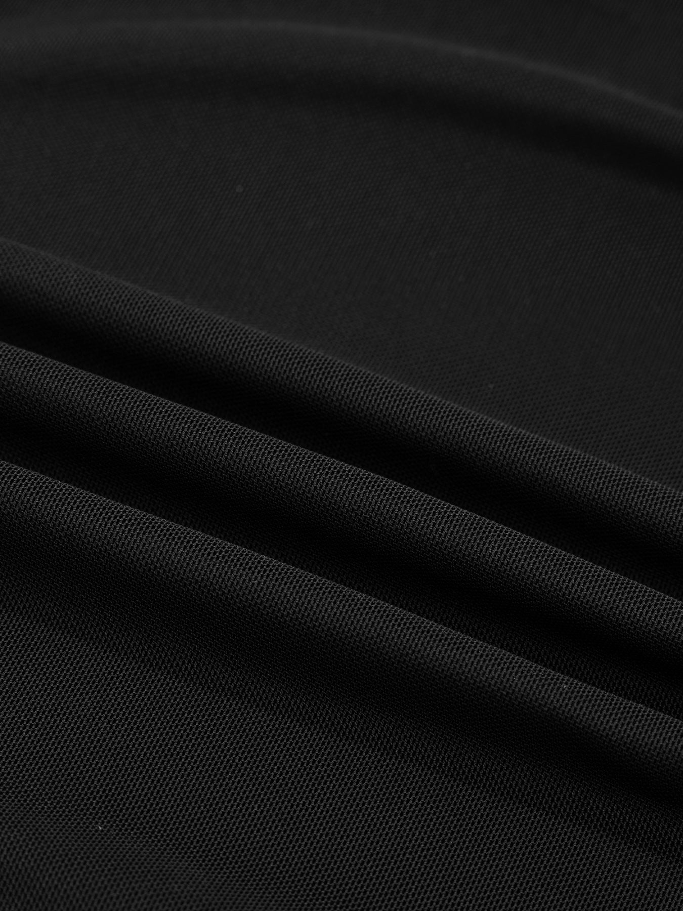 Black sheer mesh maternity shirt with a high neckline detail