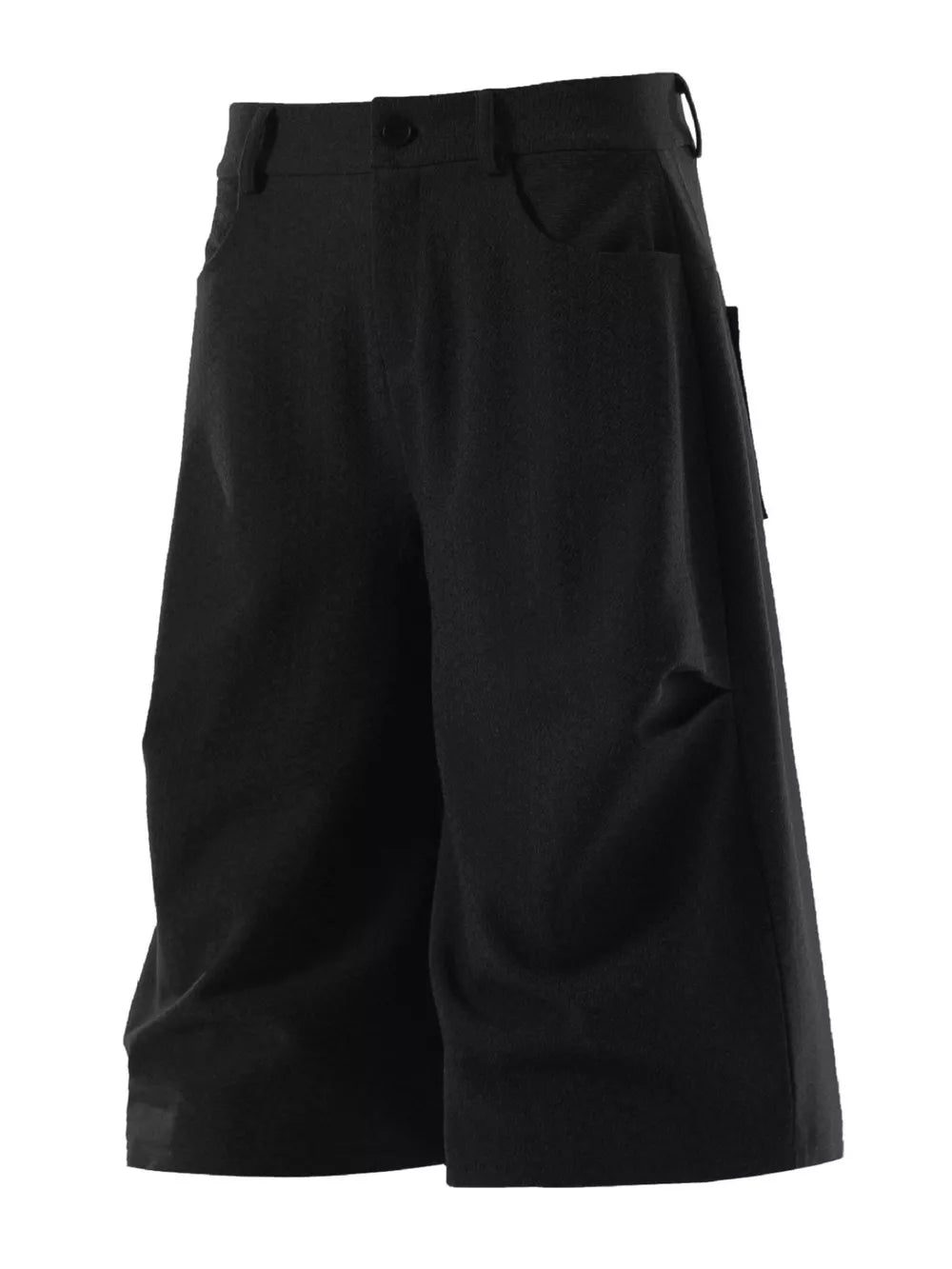 Men's Wide Leg Capris in Black, alternate angle