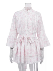 Charming Floral Tiered Ruffle Dress