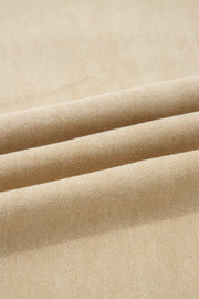 Beige denim high-waisted cropped wide-leg jeans fabric detail