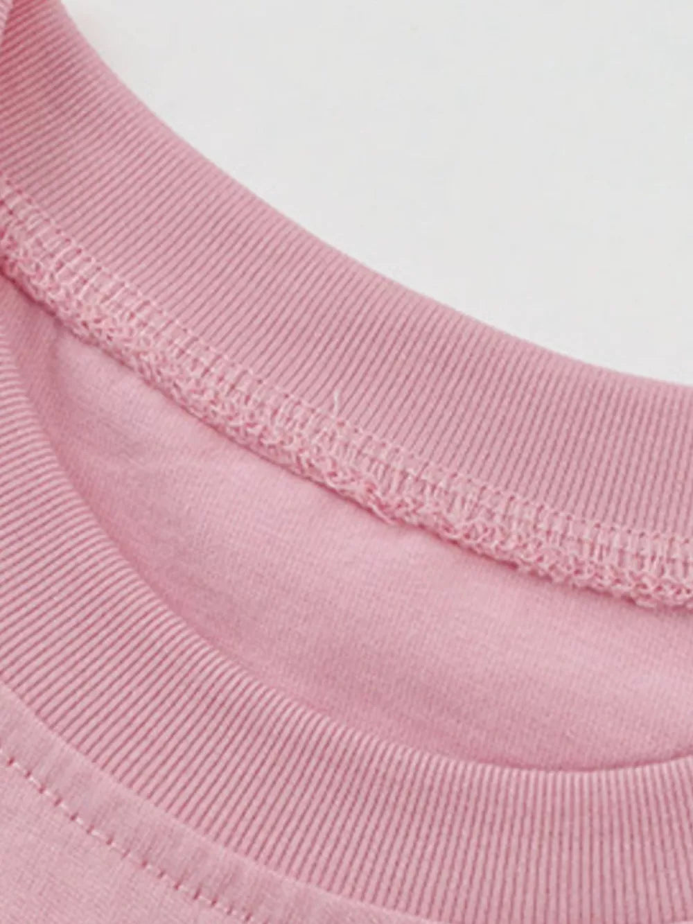 Children's Cat Graphic Round Neck T-shirt, close-up detail