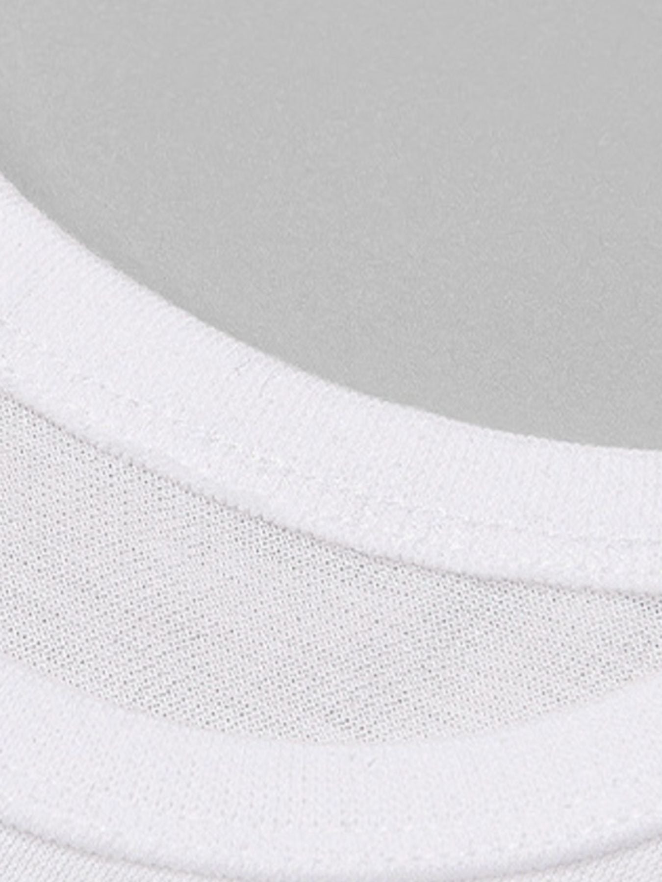 White cotton crew-neck toddler t-shirt detail