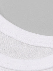 White cotton crew-neck toddler t-shirt detail