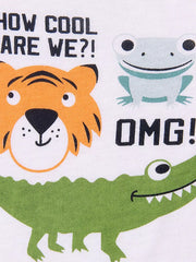 Children S Cartoon Animal Graphic Round Neck T-shirt