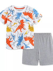 Dinosaur Delight Toddler Tee And Shorts Ensemble