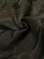 Men's Camouflage Cargo Pants in Green Camouflage, fabric detail
