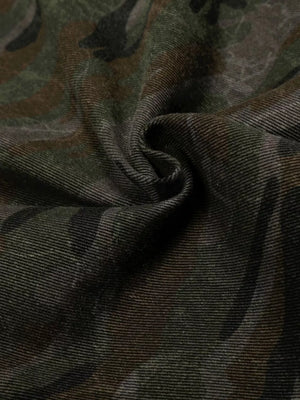 Men's Camouflage Cargo Pants in Green Camouflage, fabric detail