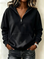 zip hoodie in Black